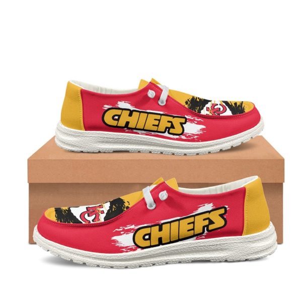 Kansas City Chiefs Moccasin Slippers – Hey Dude Shoes Style – Sportique