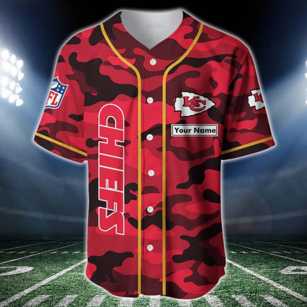 Kansas City Chiefs Personalized Baseball Jersey BG201 - Image 2