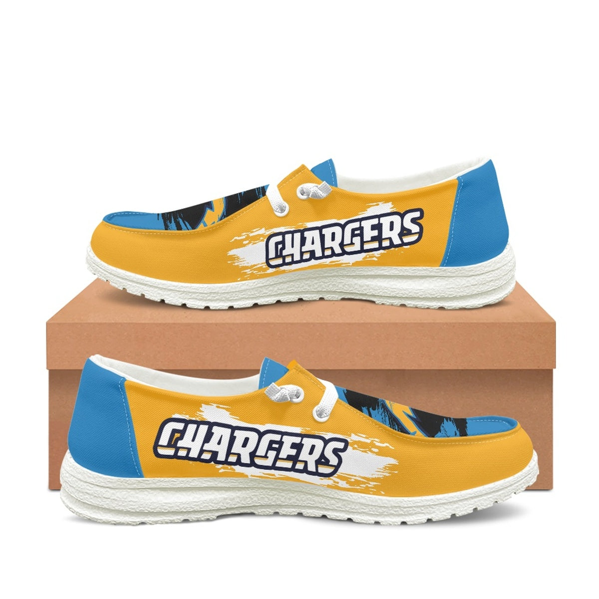 Los Angeles Chargers Moccasin Slippers – Hey Dude Shoes Style ...