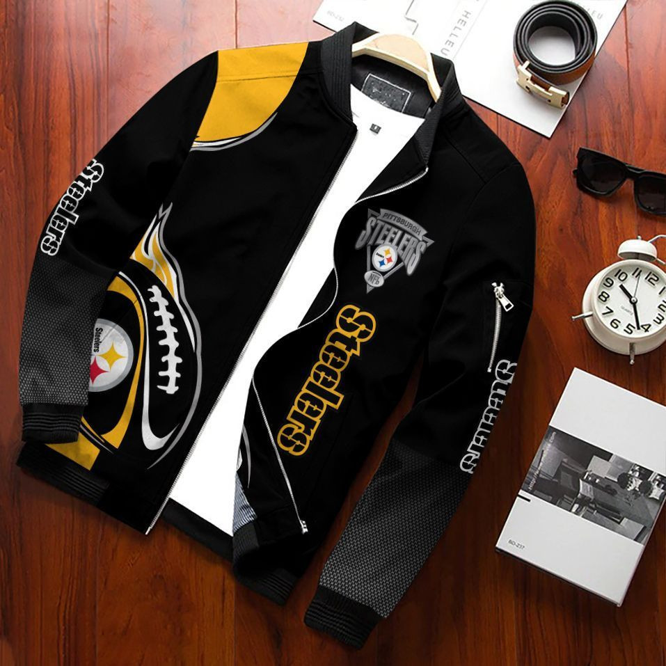 Pittsburgh Steelers Bomber Jacket 044 - Sportique-shop.com