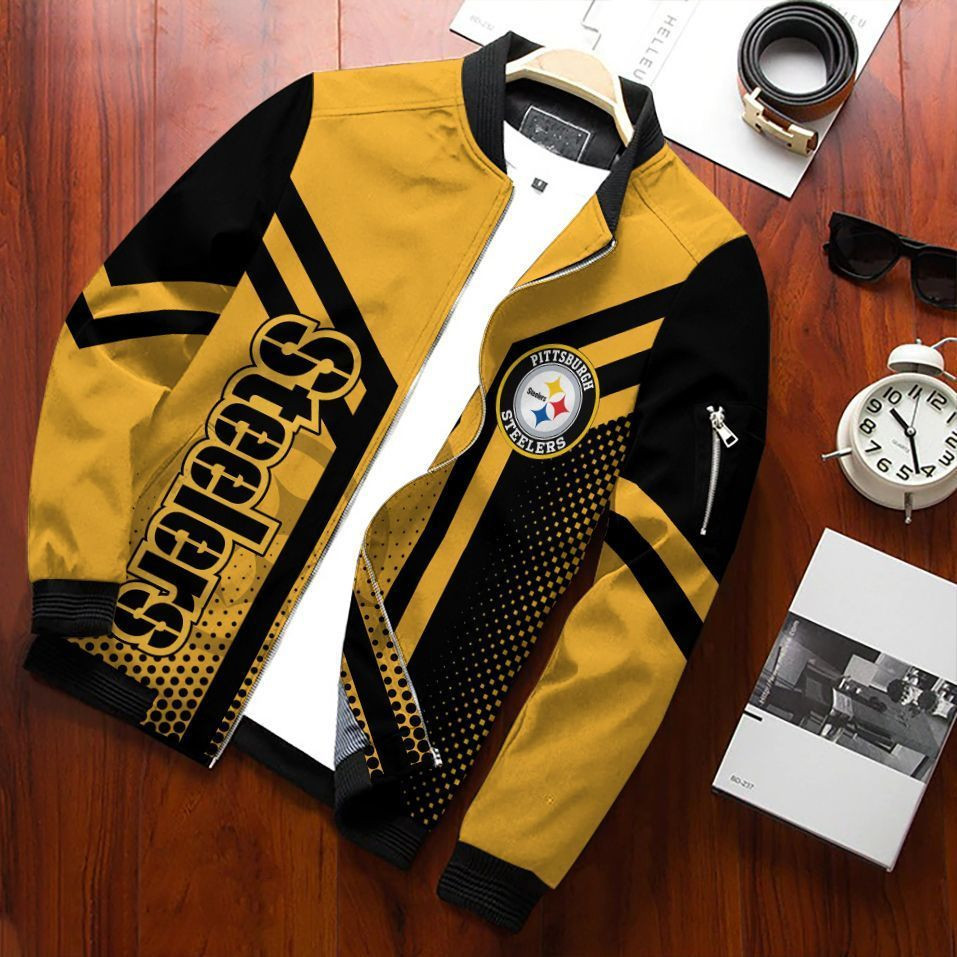 Pittsburgh Steelers Bomber Jacket 056 – Sportique-shop.com