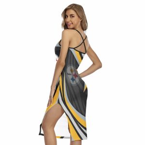 Yoycol Pittsburgh Steelers - Women's Back Cross Cami Dress L / White