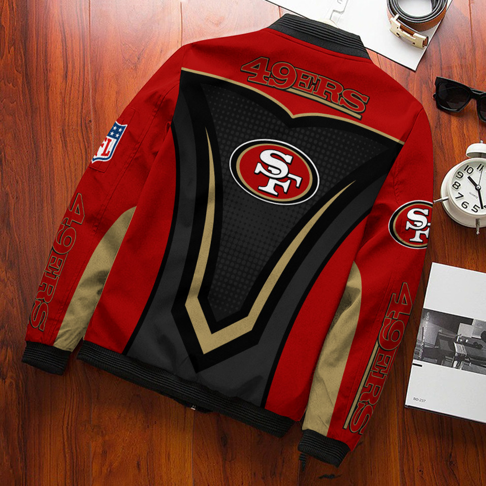 San Francisco 49ers Bomber Jacket 704 – Sportique-shop.com