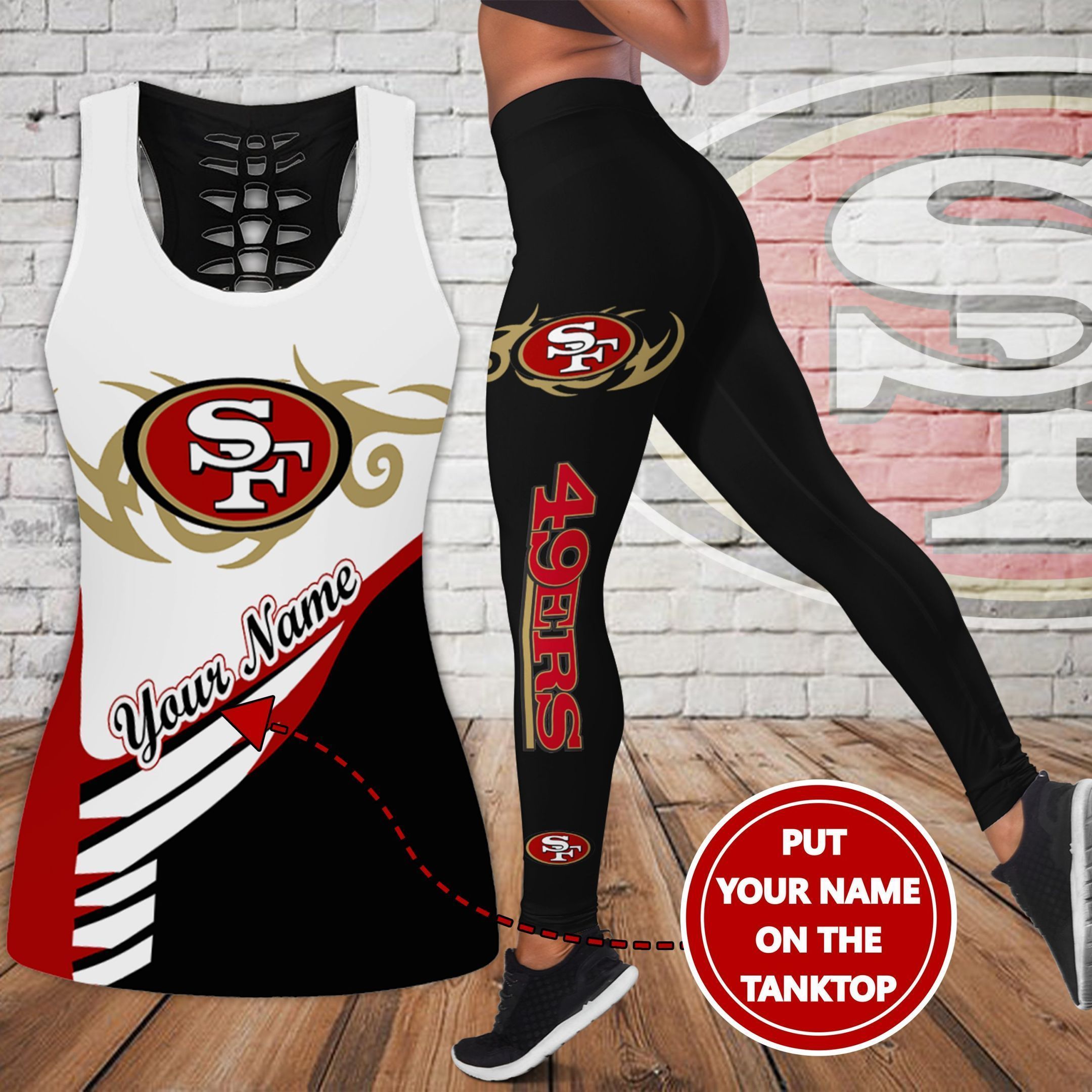 San Francisco 49ers Personalized Leggings/ Tank Top Limited 007 ...