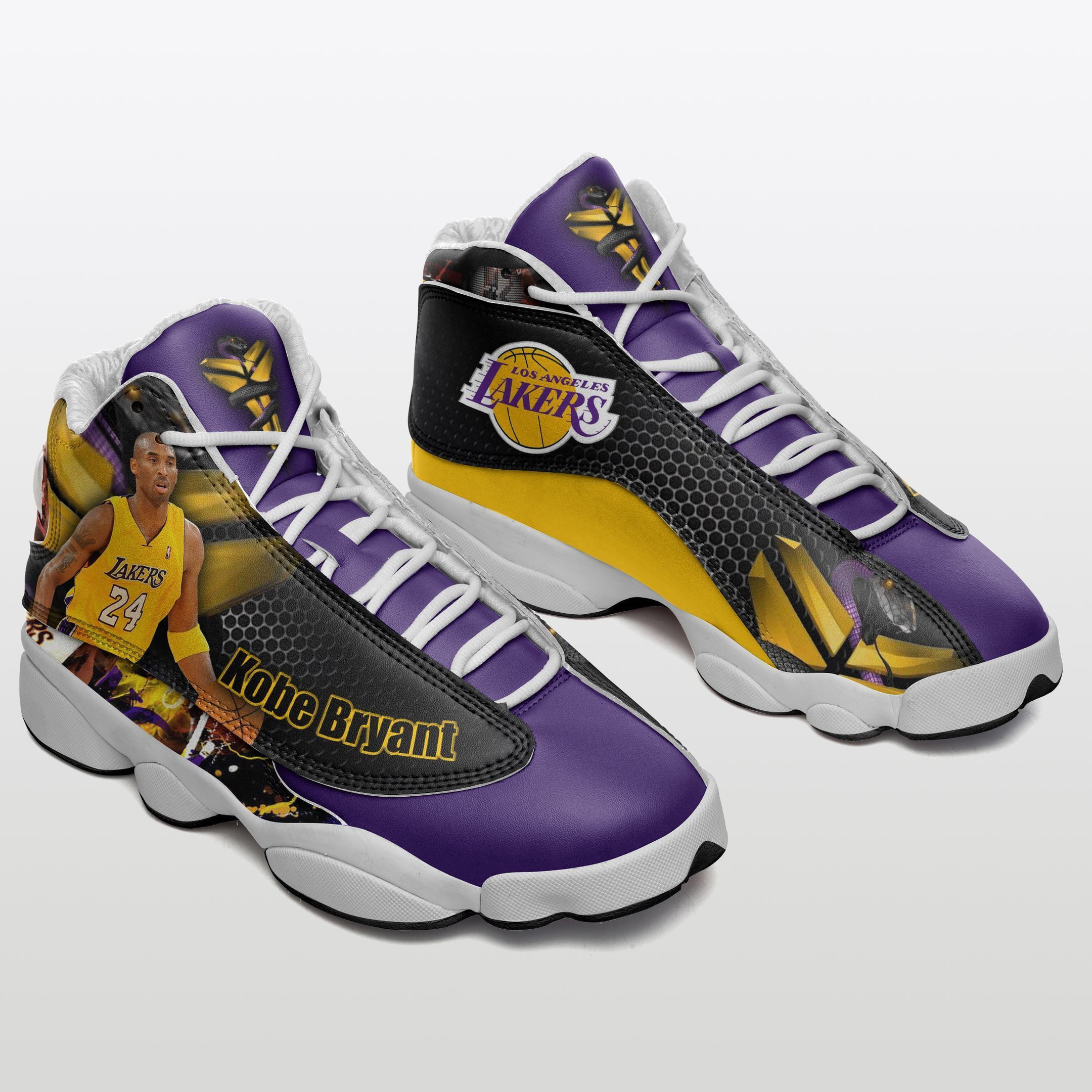 Los Angeles Lakers Air JD13 Sneakers 512 – Sportique-shop.com