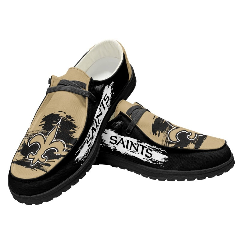 New Orleans Saints Moccasin Slippers – Hey Dude Shoes Style AZCHDUDE016 ...