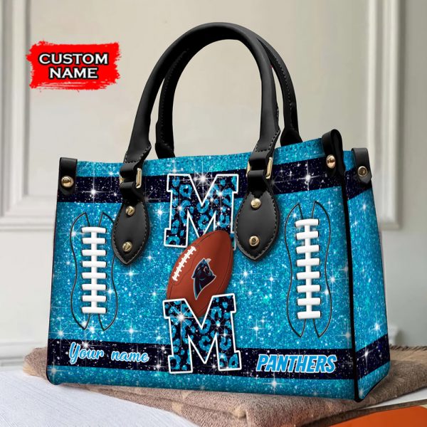 Carolina Panthers Personalized Leather Hand Bag BBLTHB572 - Image 3