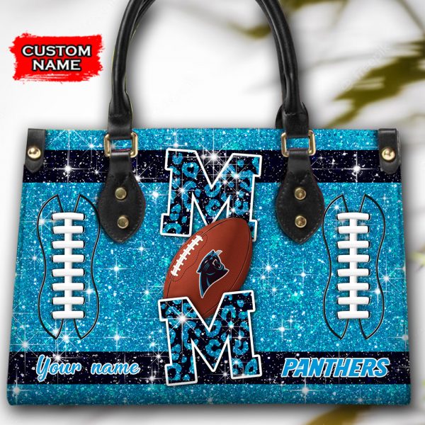 Carolina Panthers Personalized Leather Hand Bag BBLTHB572 - Image 2