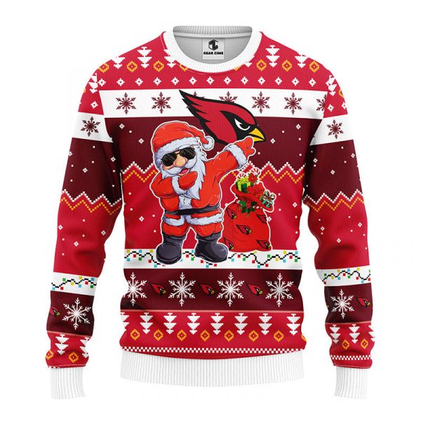 Arizona Cardinals Dabbing Santa Claus Ugly Christmas Sweater BGSWT156