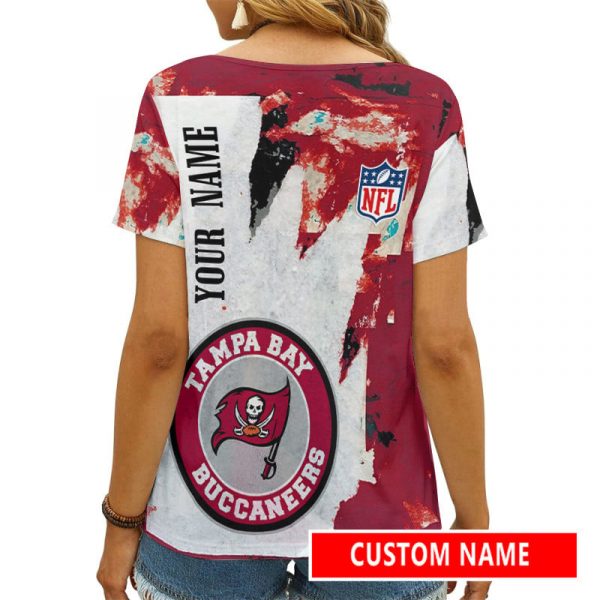 Tampa Bay Buccaneers Personalized V-neck Women T-shirt AGCWTS367 - Image 2
