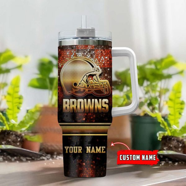 Cleveland Browns Personalized Limited Edition Sport Fan Gift 40oz Tumbler AZC40OZT086 - Image 2