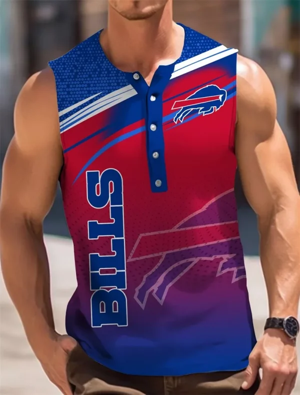 Buffalo Bills Button Tank Tops Sleeveless Summer Shirt BTSSS202