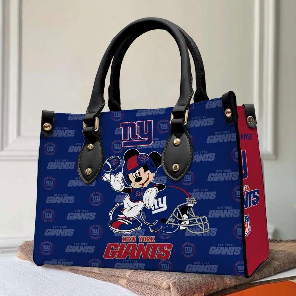 New York Giants Personalized Leather Hand Bag BB415 - Image 3