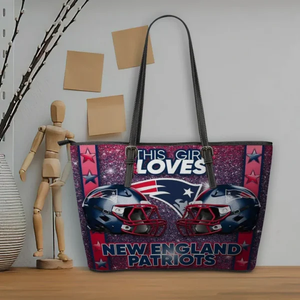 New England Patriots Women Leather Tote Hand Bag BB102