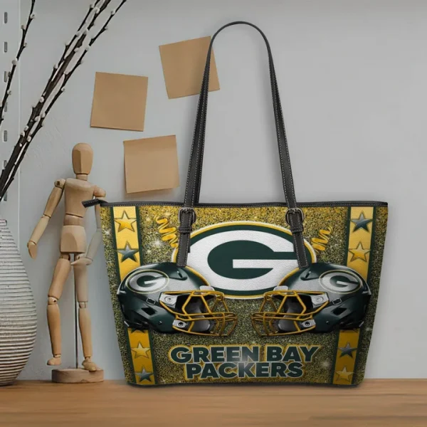 Green Bay Packers Women Leather Tote Hand Bag BB78