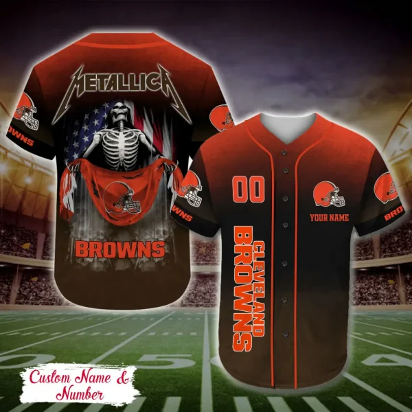 SPTAZCBJS476-Cleveland Browns 3D Baseball Jersey