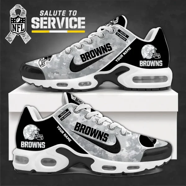 SPTBGTN540-Cleveland Browns Personalized Plus T-N Youth Sneakers