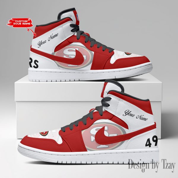 SPTBGAJ1S060-San Francisco 49ers NFL Air Jordan 1 Sneakers DV19