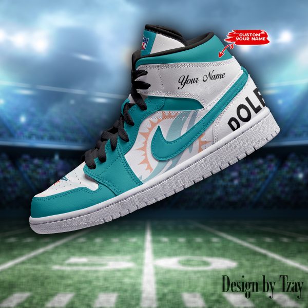 SPTBGAJ1S052-Miami Dolphins NFL Air Jordan 1 Sneakers DV19