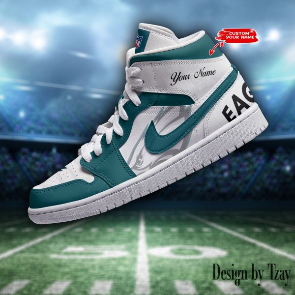 SPTBGAJ1S058-Philadelphia Eagles NFL Air Jordan 1 Sneakers DV19 - Image 2
