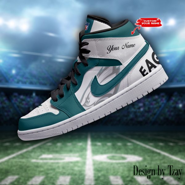 SPTBGAJ1S058-Philadelphia Eagles NFL Air Jordan 1 Sneakers DV19 - Image 3