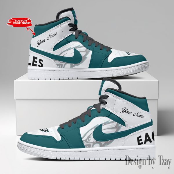 SPTBGAJ1S058-Philadelphia Eagles NFL Air Jordan 1 Sneakers DV19