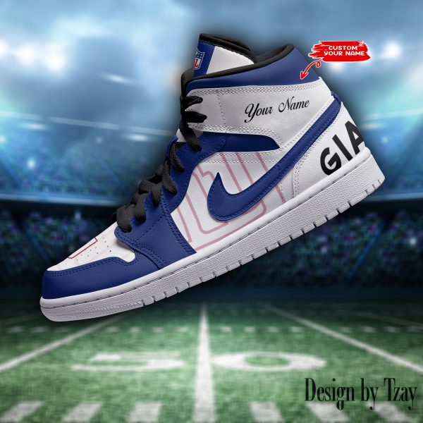 SPTBGAJ1S056-New York Giants NFL Air Jordan 1 Sneakers DV19