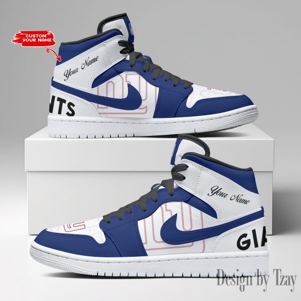 SPTBGAJ1S056-New York Giants NFL Air Jordan 1 Sneakers DV19 - Image 4