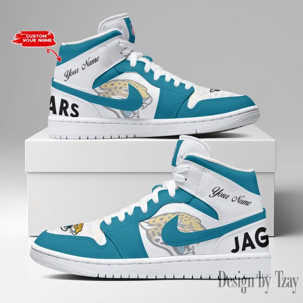 SPTBGAJ1S047-Jacksonville Jaguars NFL Air Jordan 1 Sneakers DV19 - Image 3
