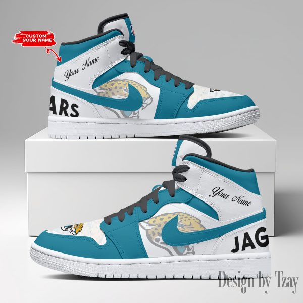 SPTBGAJ1S047-Jacksonville Jaguars NFL Air Jordan 1 Sneakers DV19 - Image 4