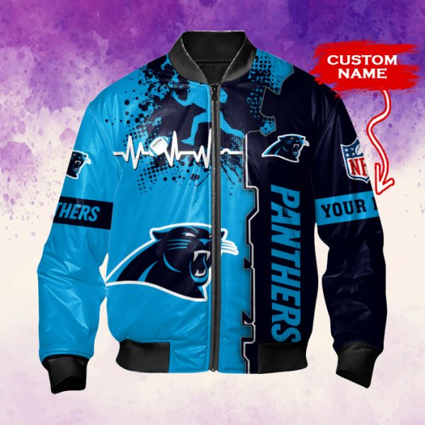 Carolina Panthers Personalized Thick Bomber Jacket CSBBT146 - Image 2