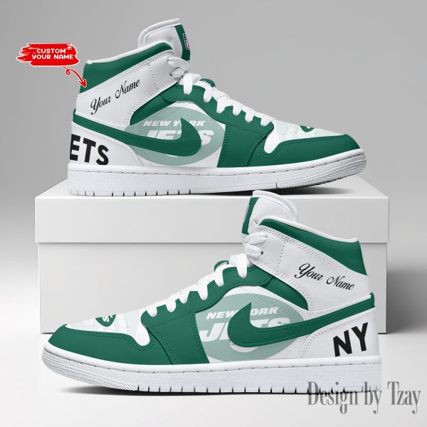 SPTBGAJ1S057-New York Jets NFL Air Jordan 1 Sneakers DV19 - Image 2
