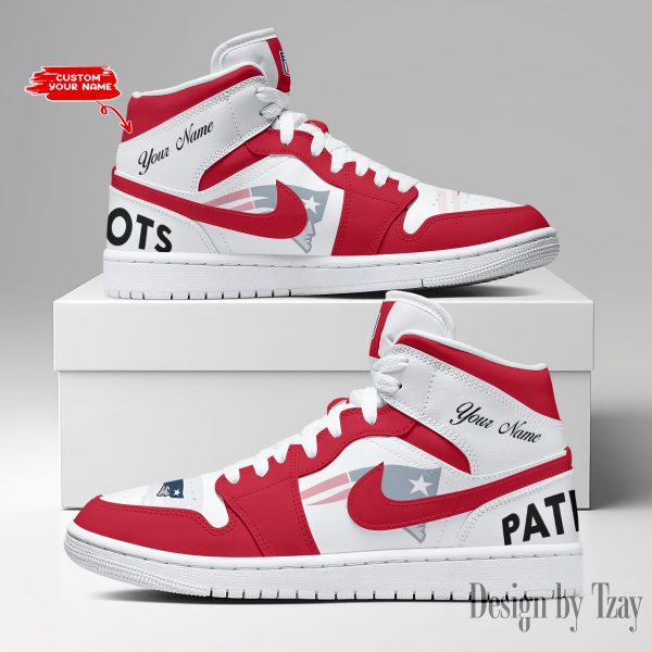 SPTBGAJ1S054-New England Patriots NFL Air Jordan 1 Sneakers DV19 - Image 4