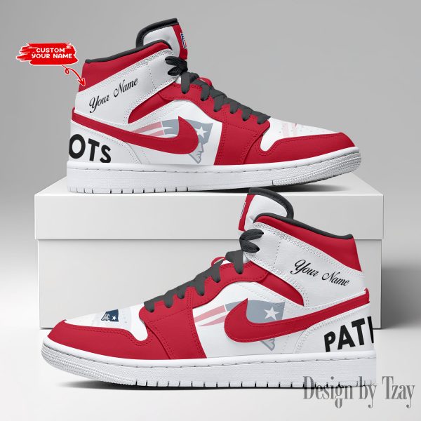 SPTBGAJ1S054-New England Patriots NFL Air Jordan 1 Sneakers DV19