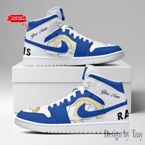 SPTBGAJ1S051-Los Angeles Rams NFL Air Jordan 1 Sneakers DV19 - Image 3
