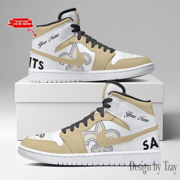 SPTBGAJ1S055-New Orleans Saints NFL Air Jordan 1 Sneakers DV19