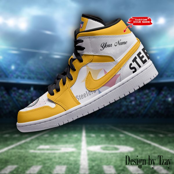 SPTBGAJ1S059-Pittsburgh Steelers NFL Air Jordan 1 Sneakers DV19 - Image 3