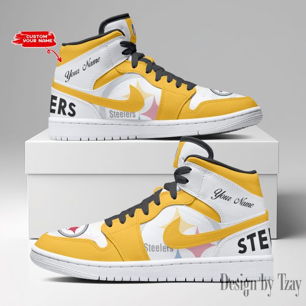 SPTBGAJ1S059-Pittsburgh Steelers NFL Air Jordan 1 Sneakers DV19