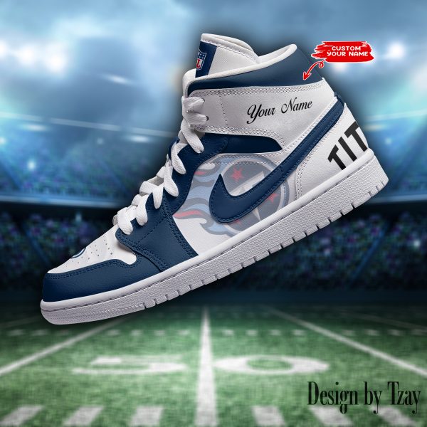 SPTBGAJ1S063-Tennessee Titans NFL Air Jordan 1 Sneakers DV19 - Image 2