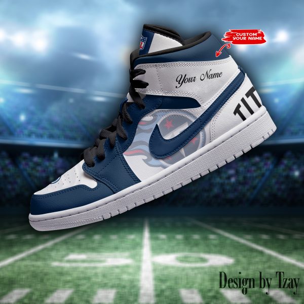 SPTBGAJ1S063-Tennessee Titans NFL Air Jordan 1 Sneakers DV19 - Image 3