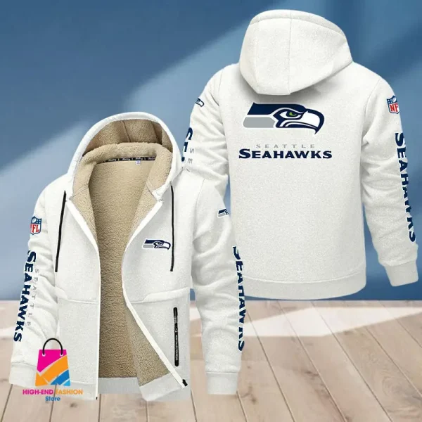 Seattle Seahawks Multicolor Thickened Zipper Hoodies ANZTZH029