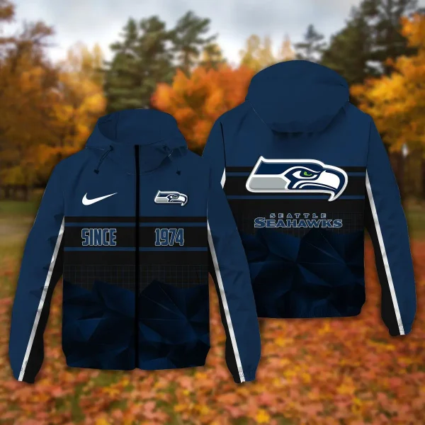 Seattle Seahawks Windbreaker Outdoor Jacket Sport Fan Gift NNPRJ938