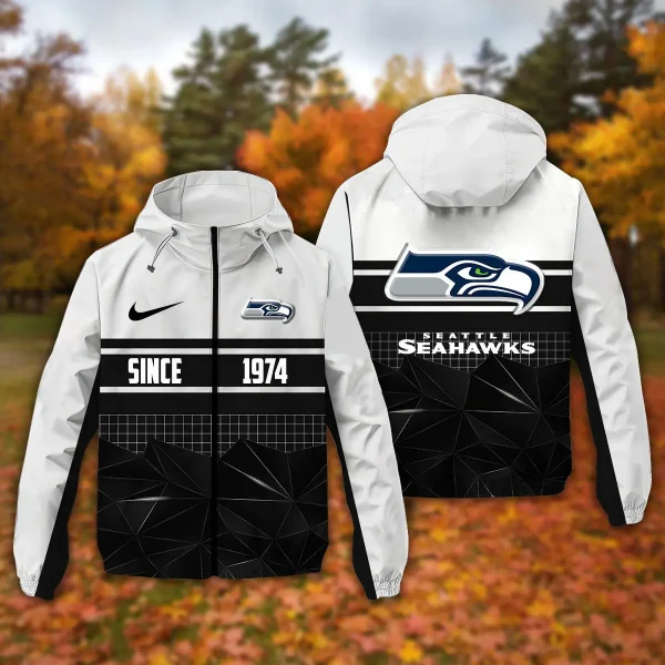 Seattle Seahawks Windbreaker Outdoor Jacket Sport Fan Gift NNPRJ938 - Image 2