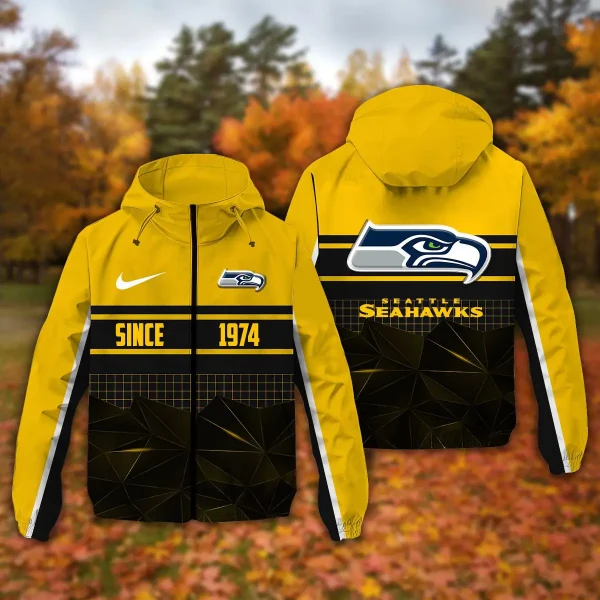 Seattle Seahawks Windbreaker Outdoor Jacket Sport Fan Gift NNPRJ938 - Image 4