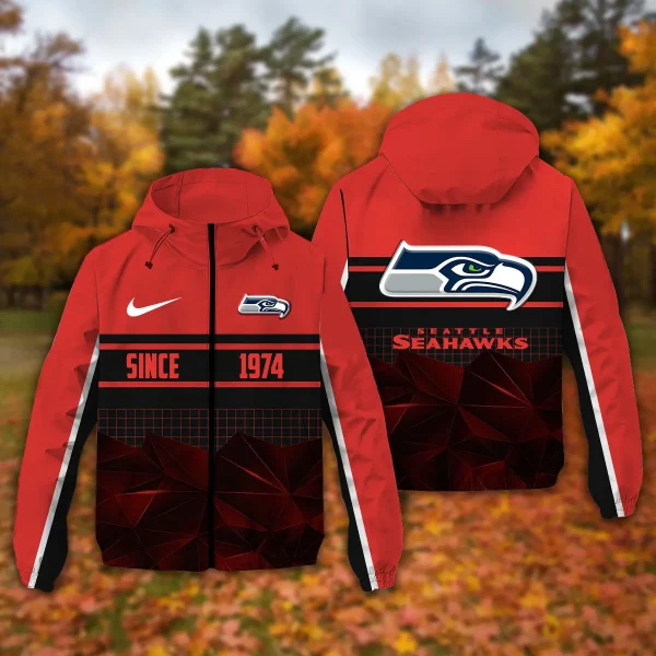 Seattle Seahawks Windbreaker Outdoor Jacket Sport Fan Gift NNPRJ938 - Image 5