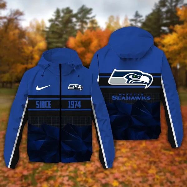 Seattle Seahawks Windbreaker Outdoor Jacket Sport Fan Gift NNPRJ938 - Image 6