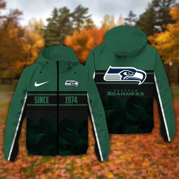Seattle Seahawks Windbreaker Outdoor Jacket Sport Fan Gift NNPRJ938 - Image 7