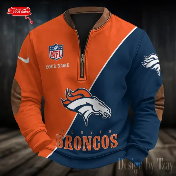 S9MPZNS138-Denver Broncos Print Vintage Sweatshirt