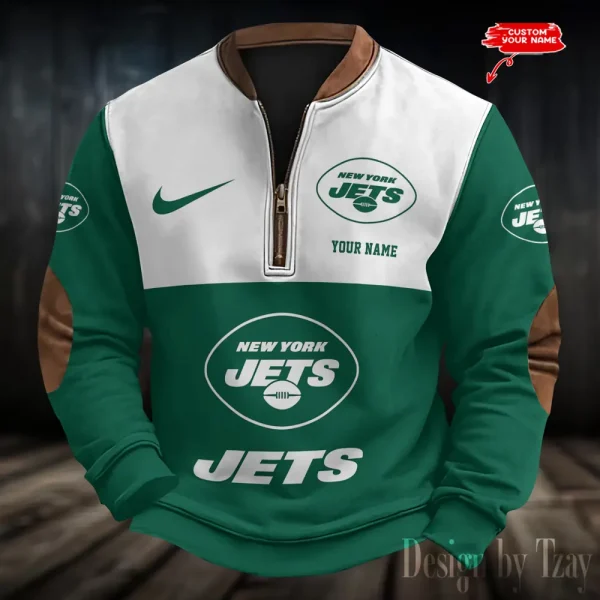 S9MPZNS153-New York Jets Print Vintage Sweatshirt