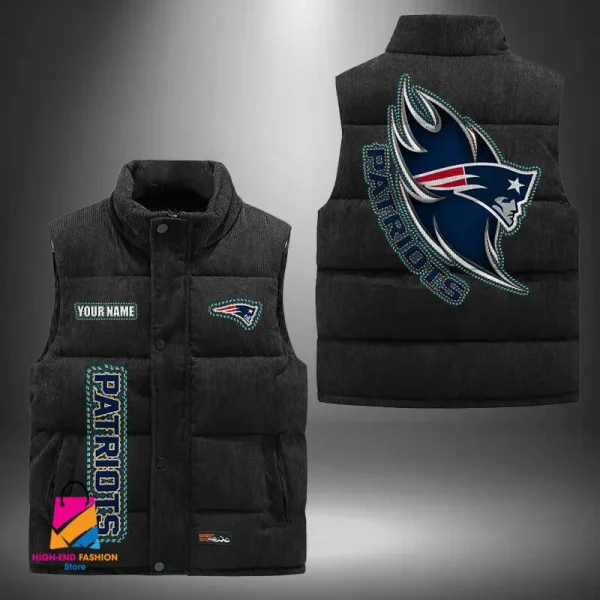 New England Patriots Sleeveless Down Puffer Vest SPTBMHCDV092